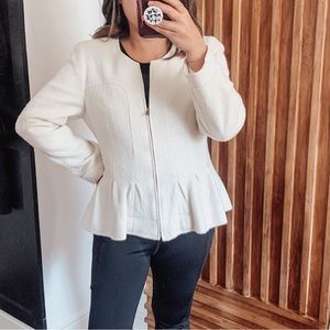 McGinn Wool Blend Peplum Style Tweed Jacket. Size 6‎